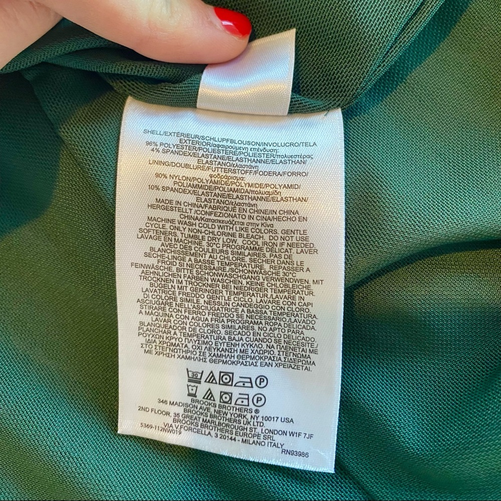 Brooks Brothers Dark Green Link Detail Dress - Picture 6 of 6